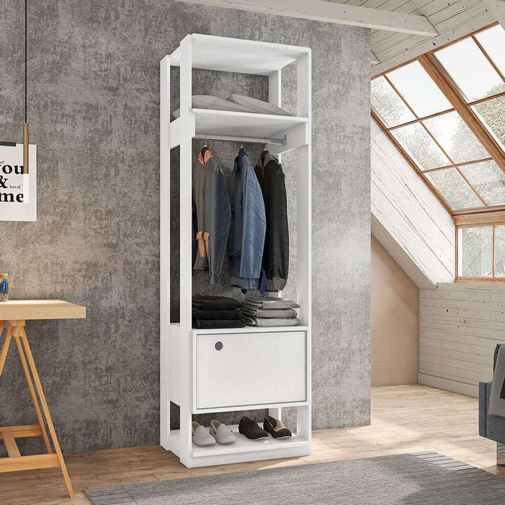 guarda-roupa closet titan 1 pt branco