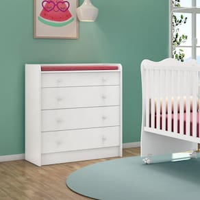 Cômoda de Bebê com Trocador Doce Sonho 2523 Branco