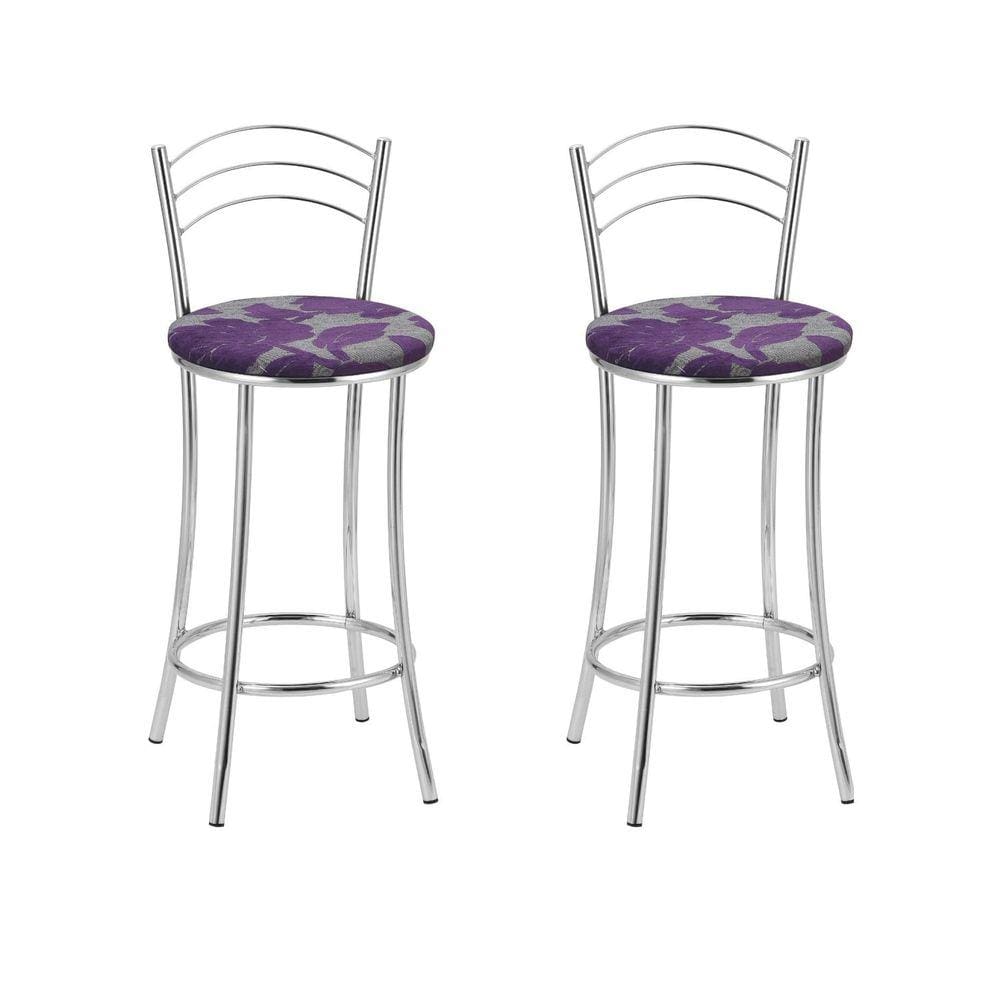 KIT 2 Banquetas Cromadas BC26-B E501 Cromado/Florido