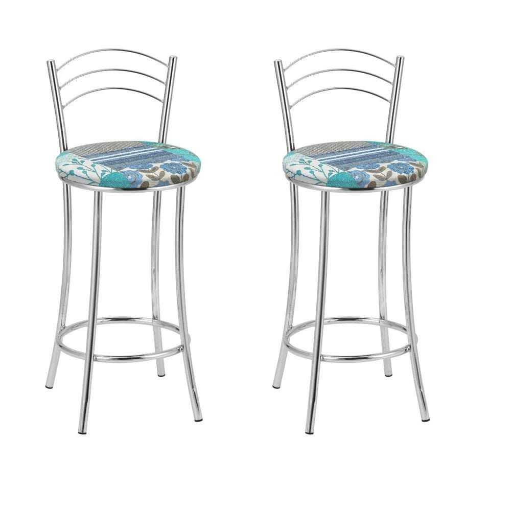 Kit 2 Banquetas Cromadas BC26-B D410 Cromado/Florido