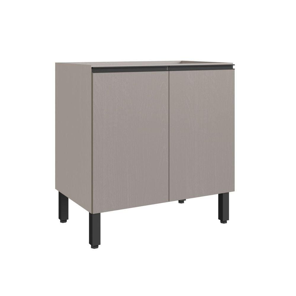 Balcão para Cozinha 80cm 2 Portas Fume