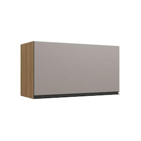Armário Aéreo de Cozinha 80cm Maior 1 Porta Basculante Montana/Fumê