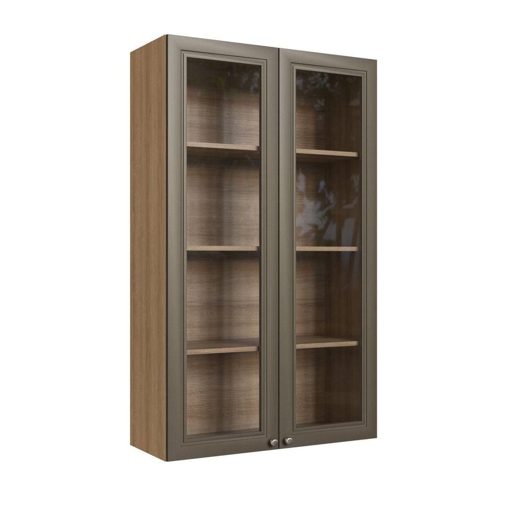 Cristaleira 80cm 2 Portas Classica Montana/Bronze