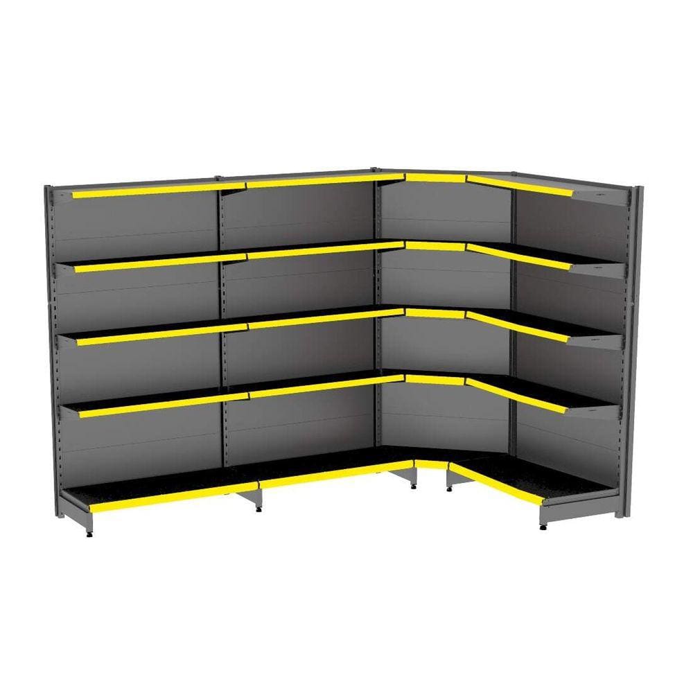 Gondola Parede 170 Amapa Flex Kit 3 Metros 1 Canto Preto Am - Amapá