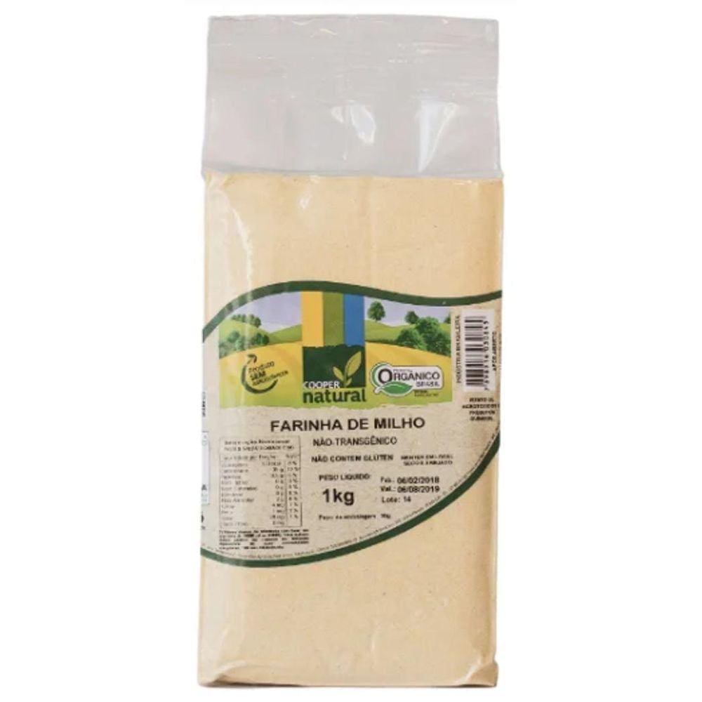 Kit 6X: Farinha De Milho Amarela Orgânica Coopernatural 1Kg