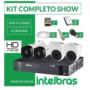 Kit Intelbras completo alta definição - 4 câmeras int/ext - HD