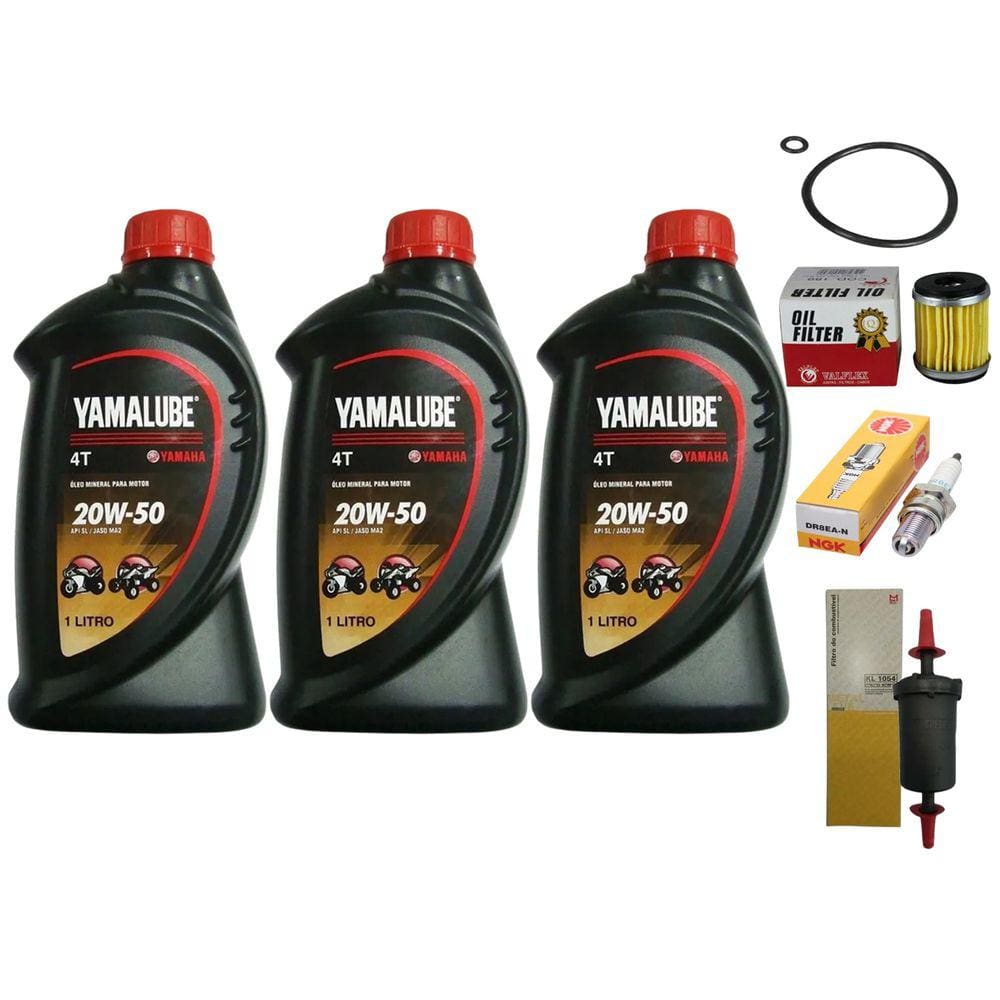 Kit Filtros Oleo E Combustivel, Vela Oleo Fazer 250 15 Á 22