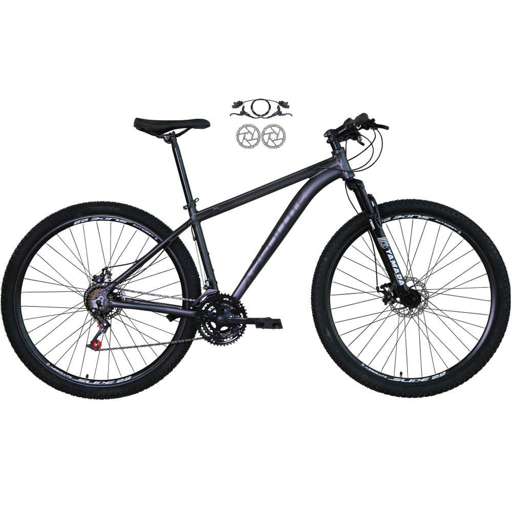 Bicicleta Aro 29 Absolute Nero 4 Cabeamento Interno 24v Freios a Disco Hidráulicos Garfo Suspensão - Grafite