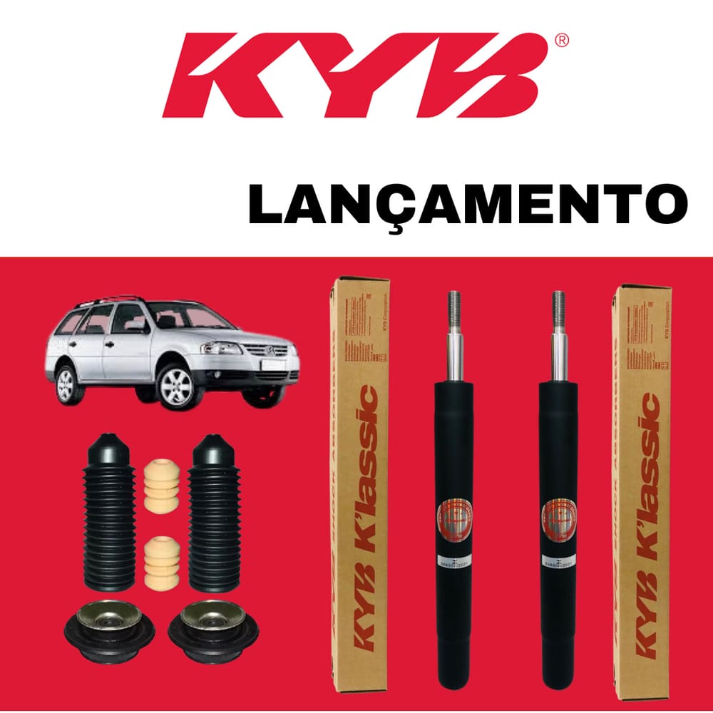 2 Amortecedor Dianteiro Novo Kayaba Linha Klassic + Kit Batente Vw Parati G2 G3 G4 2010