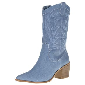 Bota Feminina Country Cano Médio Jeans Via Marte - 232708