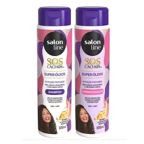 Shampoo + Condicionador Salon Line Sos Cachos Super Óleos Nutrição Profunda 300Ml