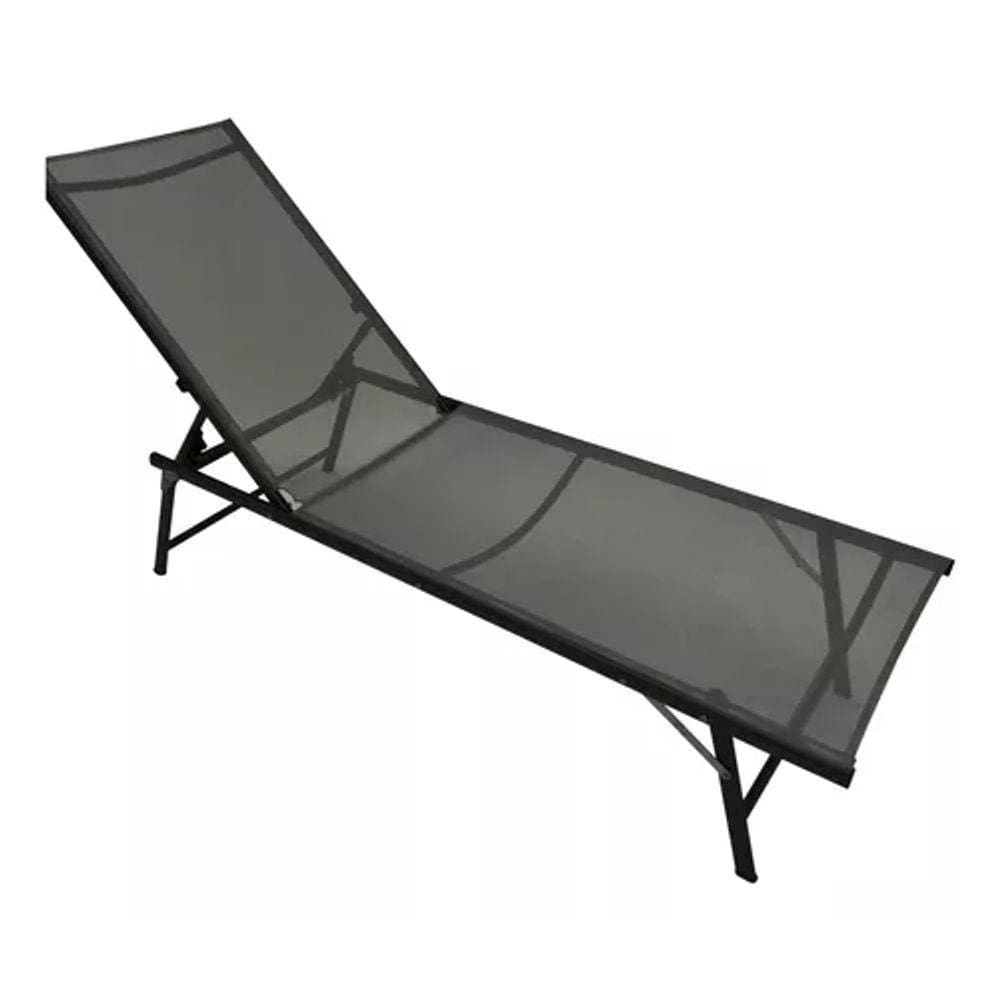 Espreguiçadeira Aço Piscina Jardim 2 Posições 180x54x32cm