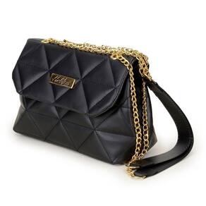 Bolsa Pequena Elegante Feminina Com Alça Transversal Detalhe De Corrente