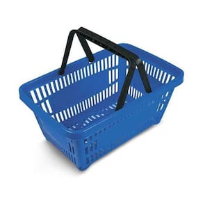 Cesto De Supermercado Azul Ms13 Fundo Vazado - Mercoplasa