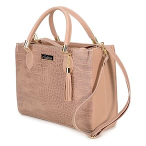 Bolsa Transversal Com Alça De Mão Feminino Estampada E Detalhes Em Metal
