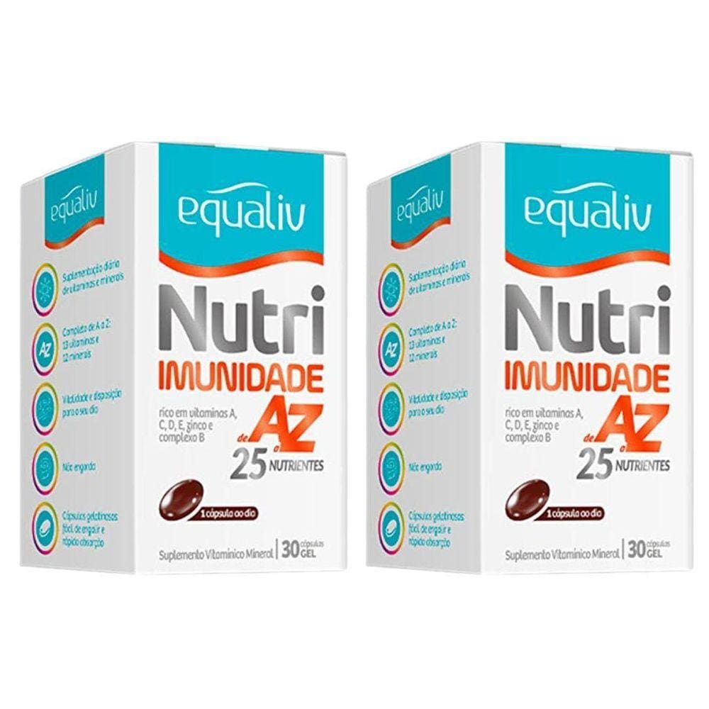 Kit Vitamina Equaliv Nutri Imunidade Az Com 30 Cápsulas Em Gel - 2 Unidades