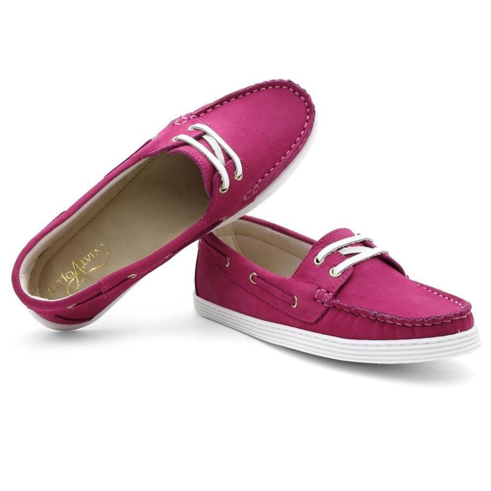 Dockside Feminino Couro Costura Ponto Seleiro Conforto Macio
