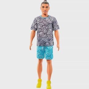 Barbie Boneco Ken Moreno Com Coque 204 - Mattel
