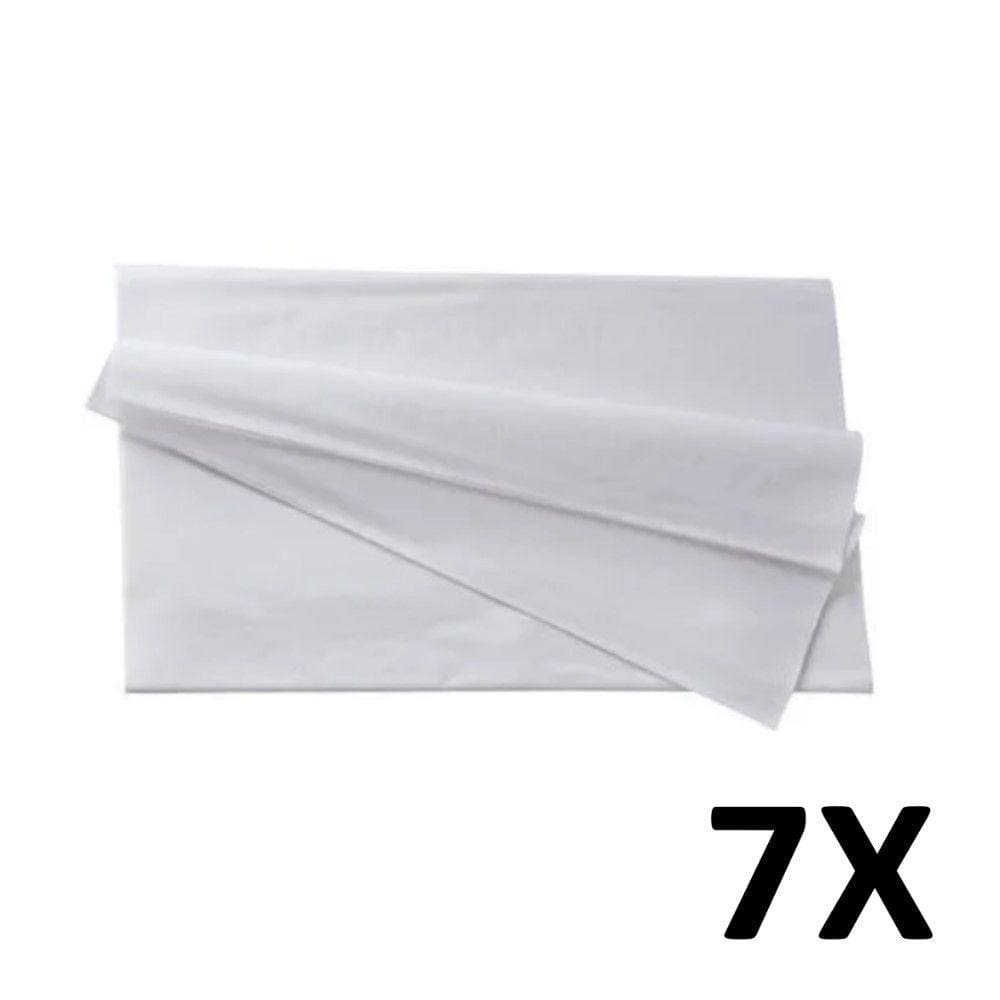Kit 7 Panos de Limpeza Multiuso Reutilizável 30X40cm Branco