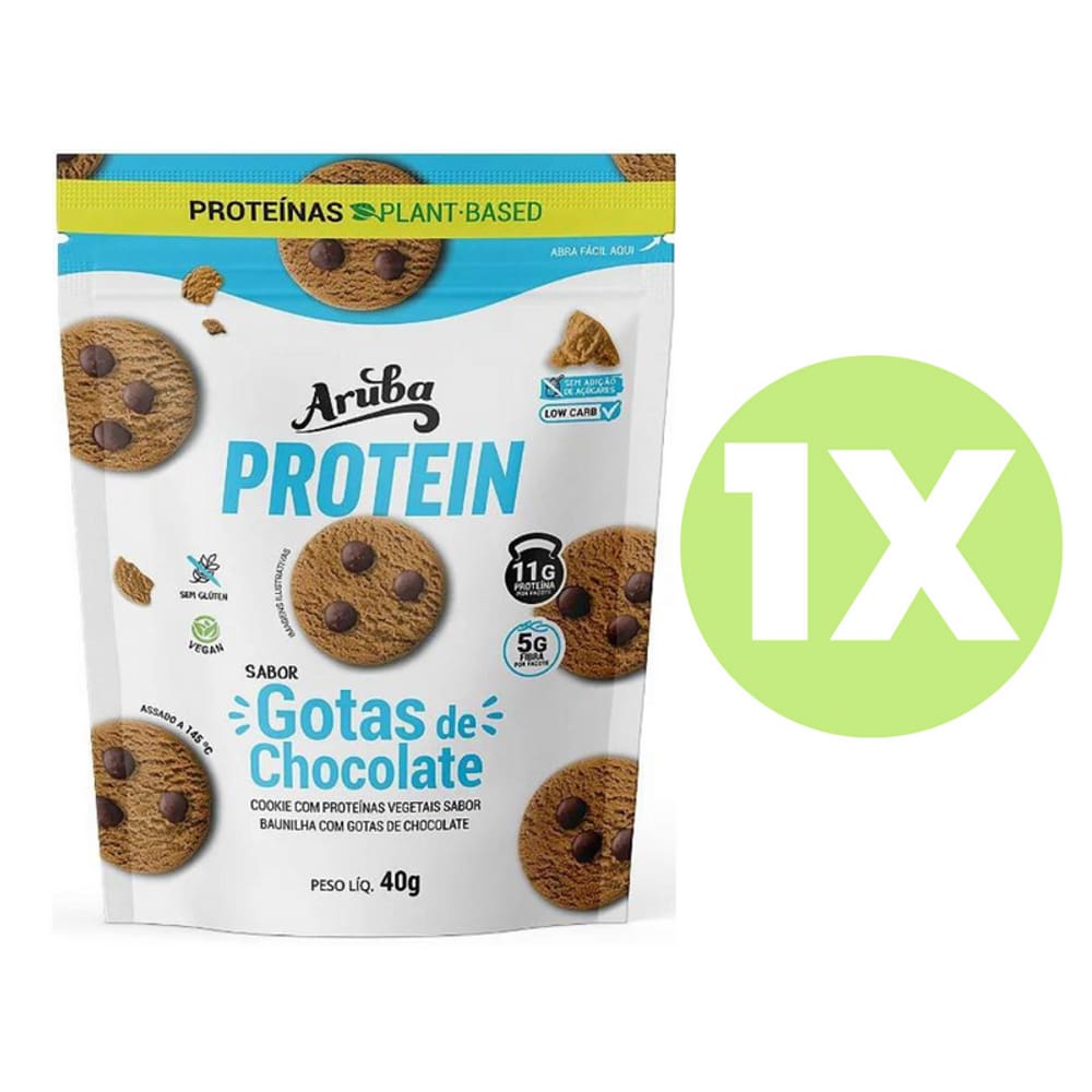 Cookie Protein Baunilha com Gotas de Chocolate SG Aruba 40g