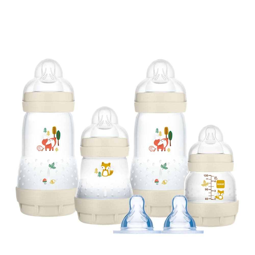 Kit 4 Mamadeiras + 2 Bicos Easy Start Gift Set Neutro - MAM