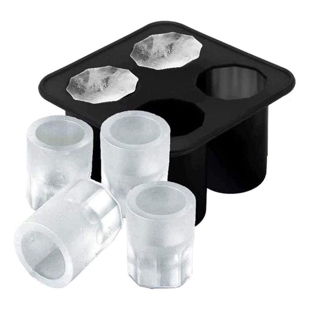 Forma De Gelo Copo De Drinks Em Silicone Multiuso Forminha Sobremesa Trufas Chocolate Doces Preto