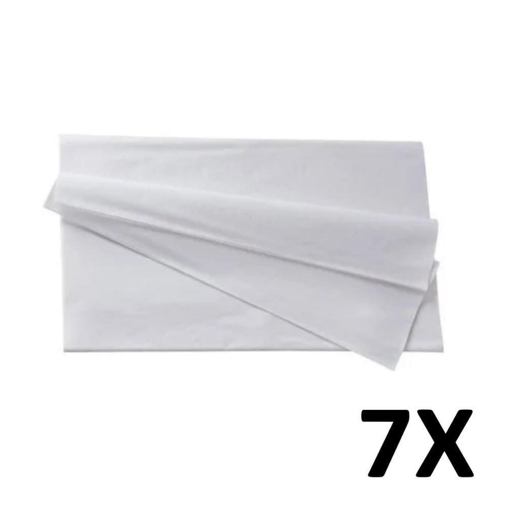 Kit 7 Panos De Limpeza Multiuso Reutilizável 30X40Cm Branco