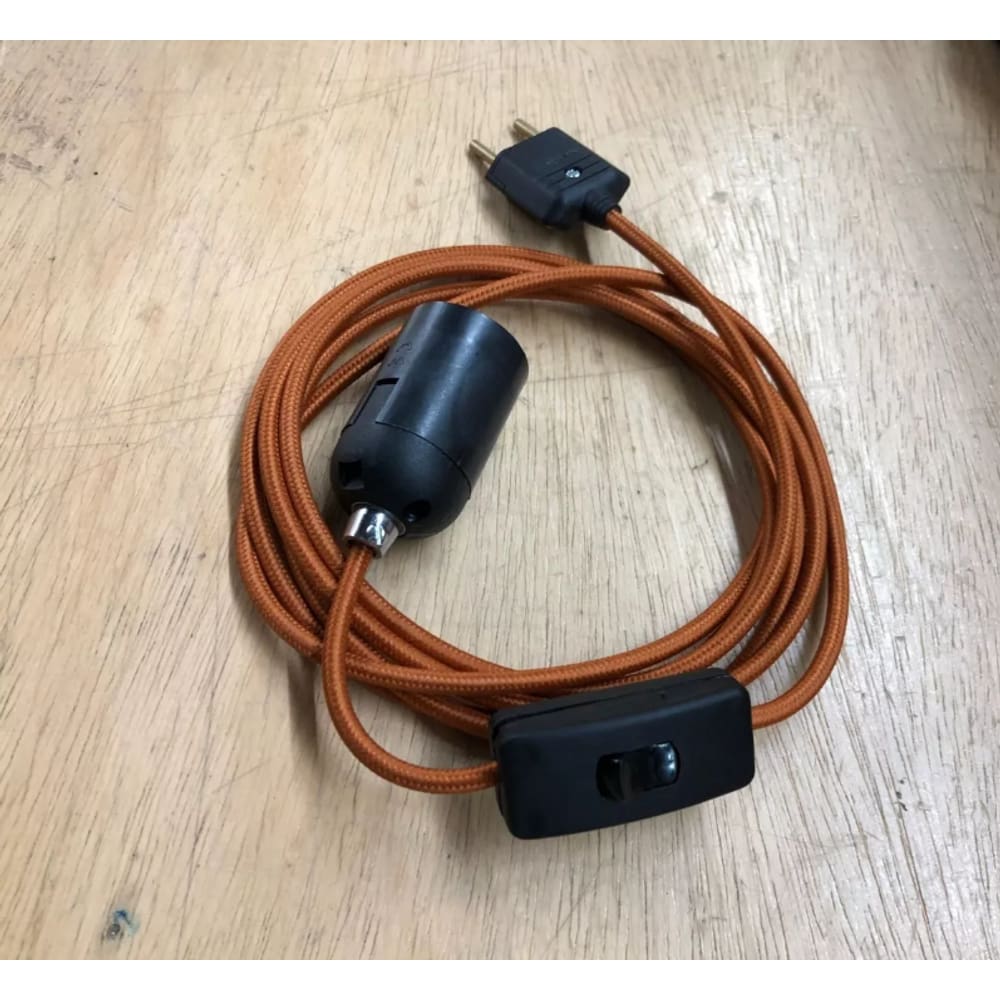 Kit Fio Cabo C/ Interruptor, Soquete Tecido Decoração 1,5mt