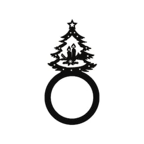 Porta Guardanapo árvore De Natal Kit Com 4 Peças 4,5cmx8,5cm - Cria Arte Laser Preto