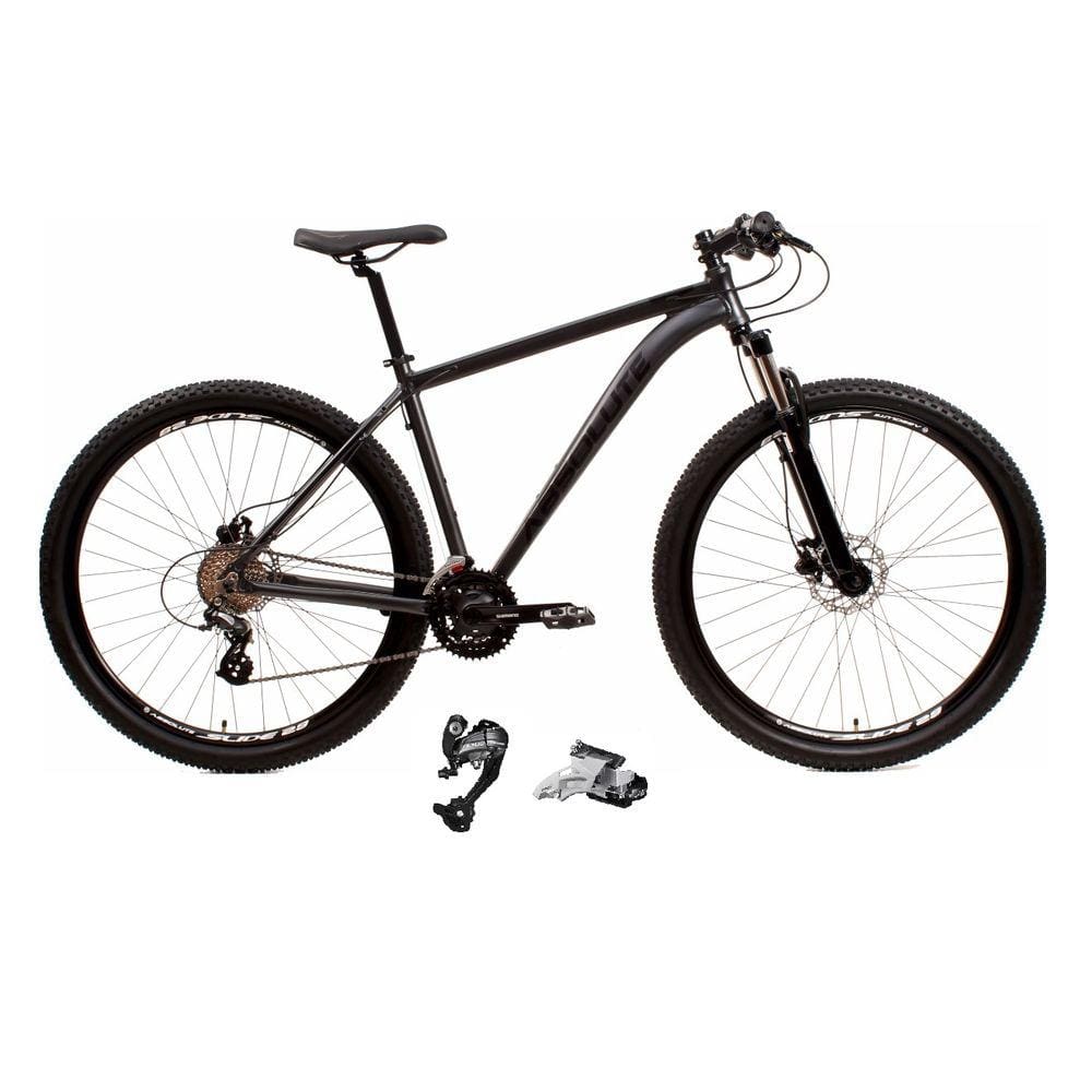 Bicicleta aro 29 Absolute Nero 4 Cabeamento Interno 27v Câmbios Shimano Altus Freios Hidráulicos - Grafite