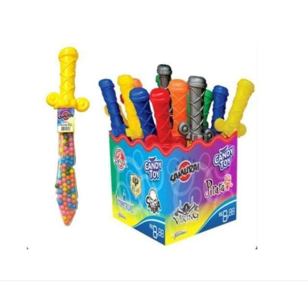 Espada Pirata Com Balinhas 17Un X 30Gr Candy Toy