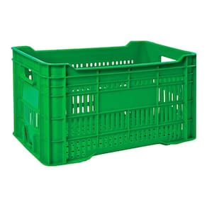 Caixa Plástica Hortifruti Agrícola Supermercado Vazada Organizadora Reforçada 49 Litros Arqplast