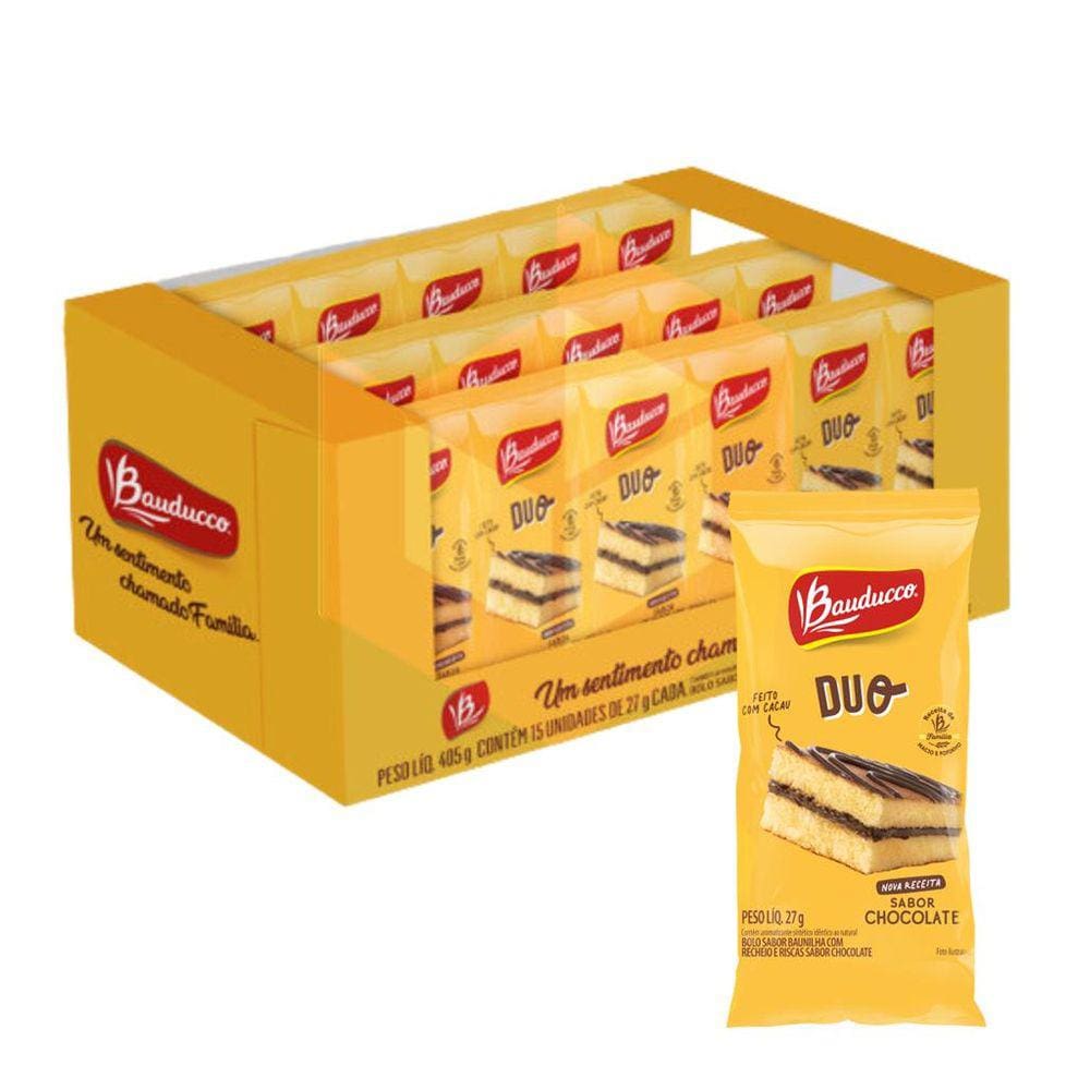 Bolinho Bauducco Duo Chocolate 15 Bolinhos 27g