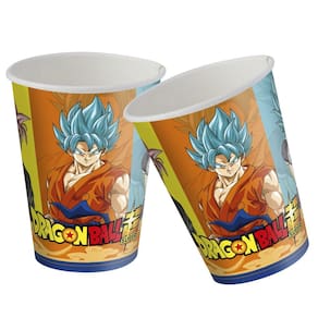 8 Copo Papel 200 ml Dragon Ball Festa Infantil Aniversario
