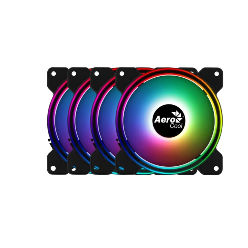 Kit 4 Cooler Fan Saturn Aerocool DRGB Preto 12F