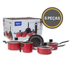 Conjunto Jogo de Panelas Antiaderente Brinox Garlic 5 Peças