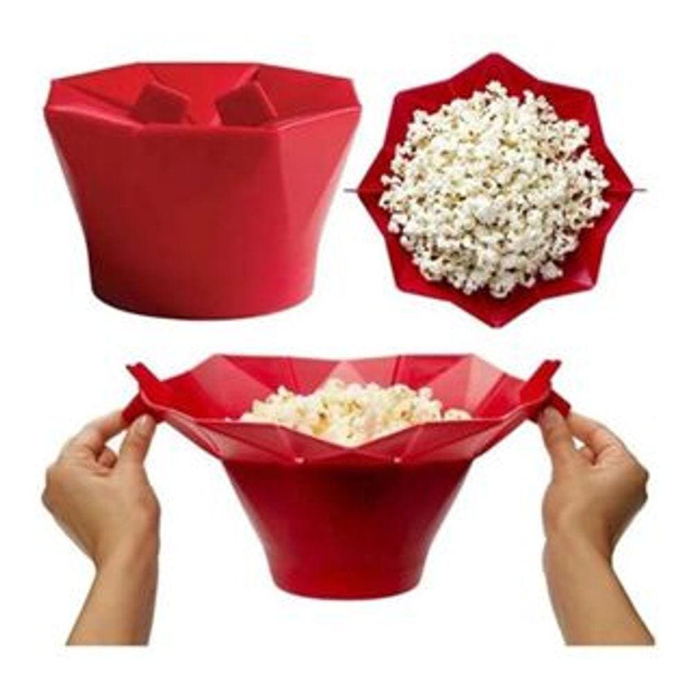 Pipoqueira Silicone Balde Para Micro-ondas Sem Óleo Pipoca