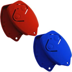 2 Caixa Plástica Carcaça Reposição Frente e Fundo Preto Vermelho Azul P/ Controle Rossi