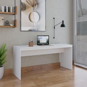 Mesa para Escritório Diretor 160cm Turim Espresso Móveis Branco Chess