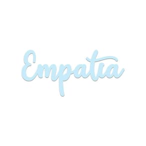 Arte Empatia 35cmx16cm - Cria Arte Laser Azul Claro