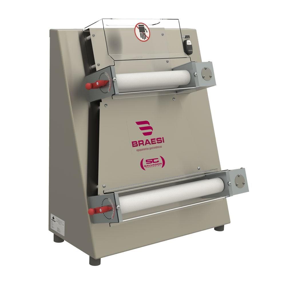 Cilindro Modeladora de Pizza Eletrônica Profissional Inox 40cm BMPZ-40 Bivolt - Braesi