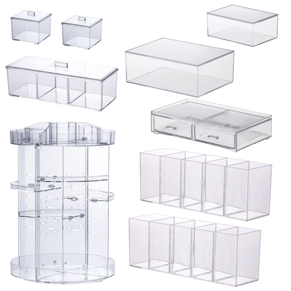 Kit de Organizadores para Maquiagem Plus - 9 pçs