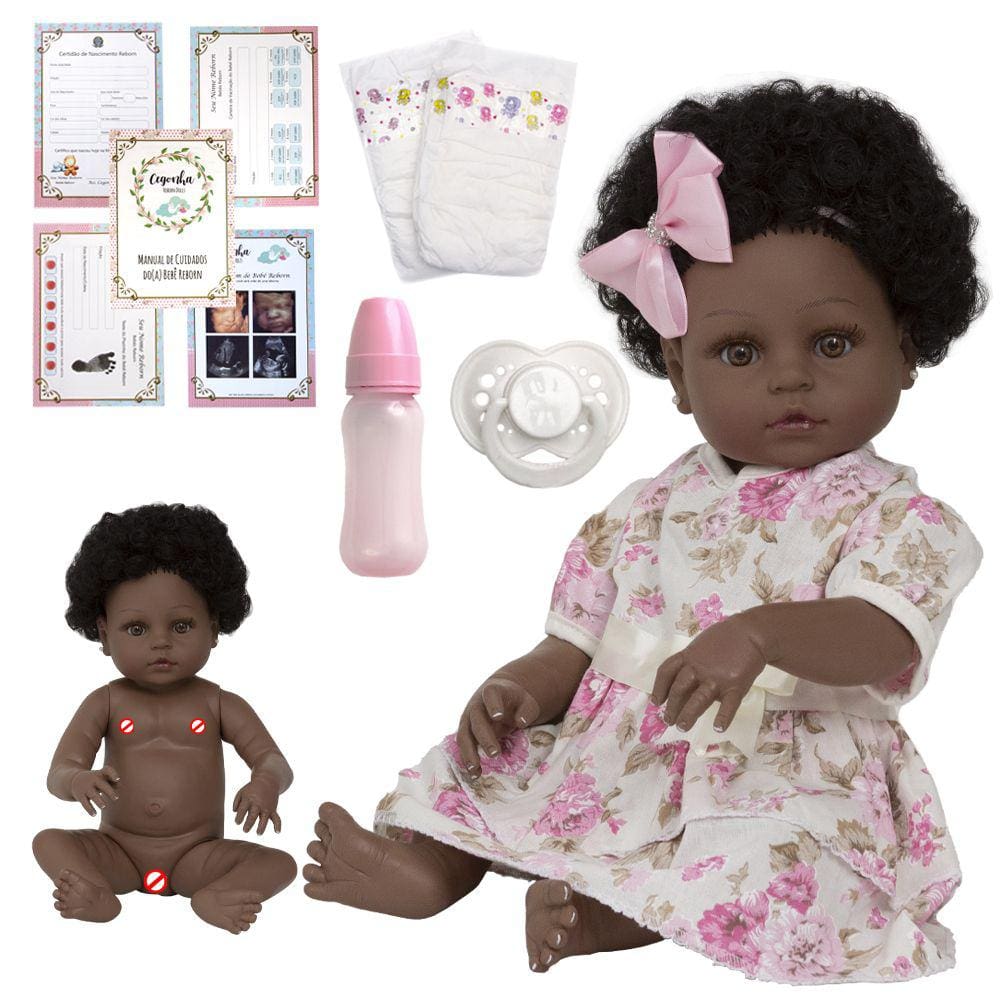 Bebe reborn Boneca estilo reborn Meu Bebezinho 1049 ED1 Brinquedos