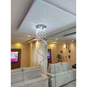 Lustre De Cristal Com 30cm De Diâmetro Para Vão De Escada