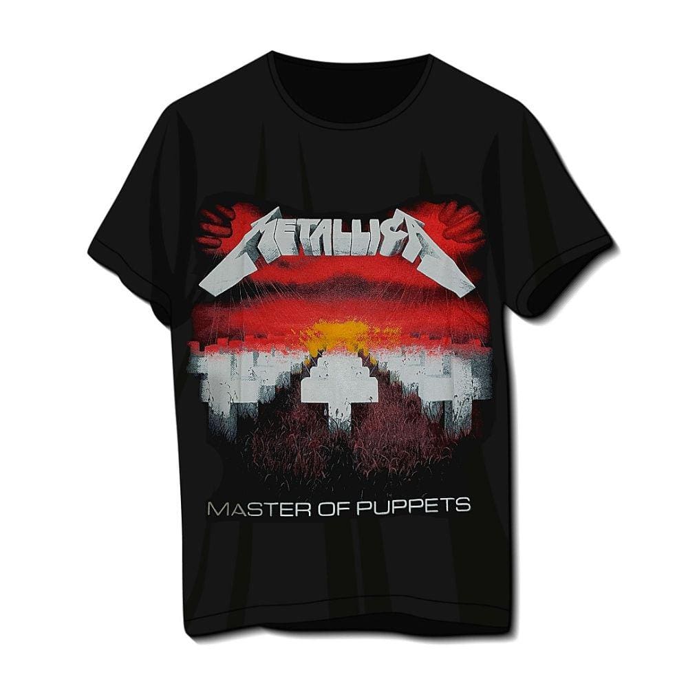 Camiseta Metallica Preta Banda De Rock Master Of Puppets
