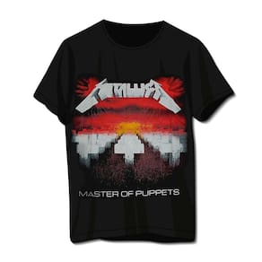 Camiseta Metallica Preta Banda De Rock Master Of Puppets