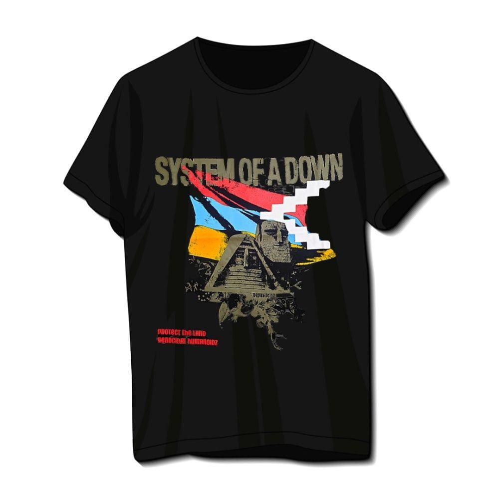 Camiseta System Of A Down Preta Banda De Rock Unissex