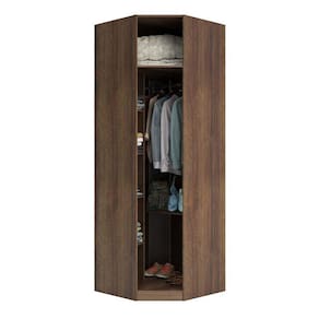 Guarda Roupa Closet Aberto Canto Diagonal 5 Prateleiras 1 Cabideiro 83,8cm Prime Luciane Móveis