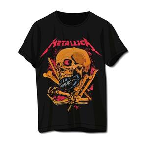 Camiseta Metallica Caveira Preta Banda De Rock Metalica