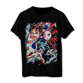 Camiseta Demon Slayer Preta Unissex